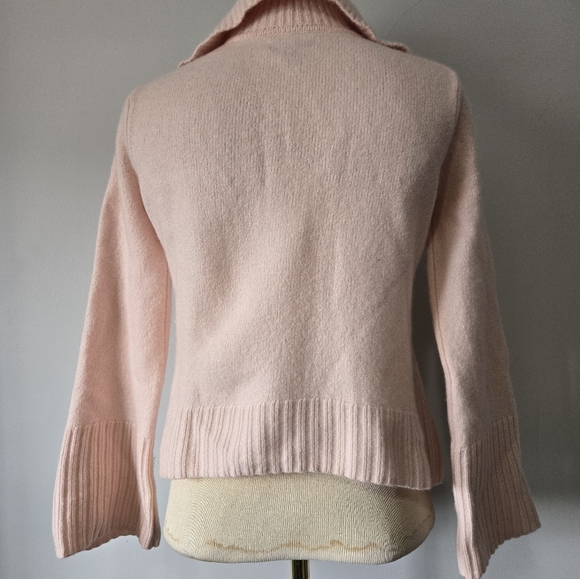 HUDSON'S BAY Cashmere Open Neck Pink Women's Sweater. Size Small - Picture 6 of 11